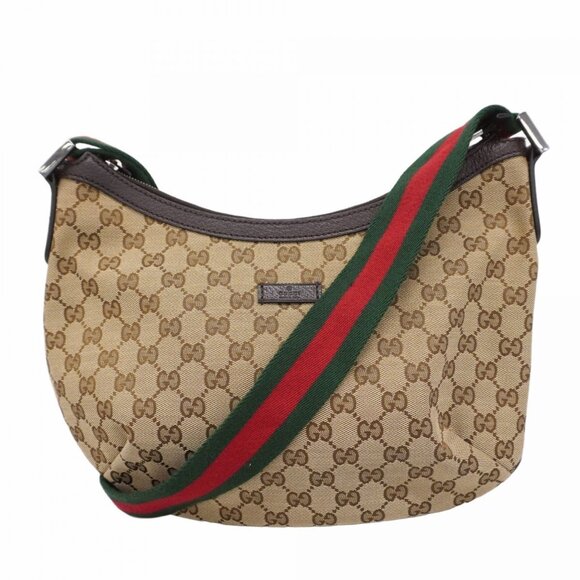 Gucci GG Canvas Sherry line halfmoon 181092  - COA included with purchase - Picture 1 of 7